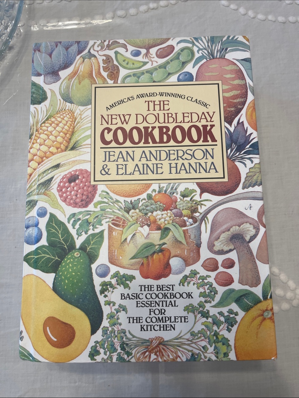 The New Cookbook by Jean Anderson & Elaine Hanna - White Illustrated Cover